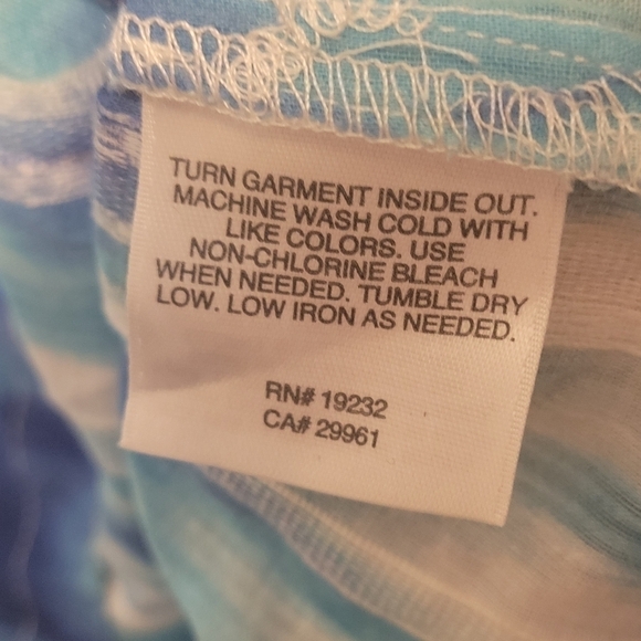 ALFRED Dunner Blue Tie Dye Tunic Blouse 18 Pre-owned - Picture 9 of 10